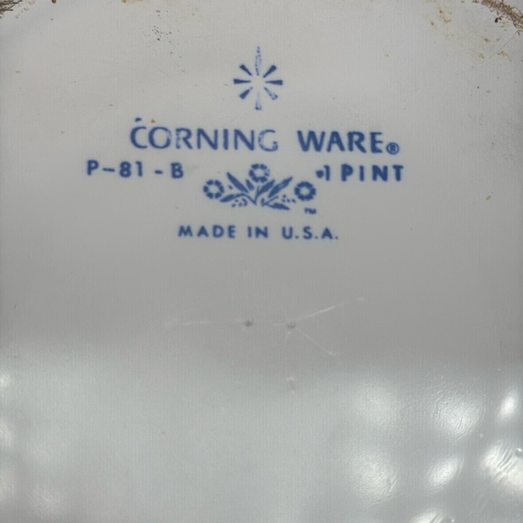 Cornflower Blue Corning Ware 1 pint saucepan sauce pan with lid P-81-B - Picture 6 of 8